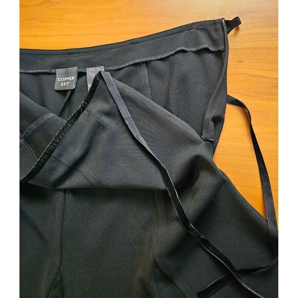 Copper Key Black A-Line Skirt Size 13 Polyester Spandex Womens Flattering Fit - Picture 4 of 4